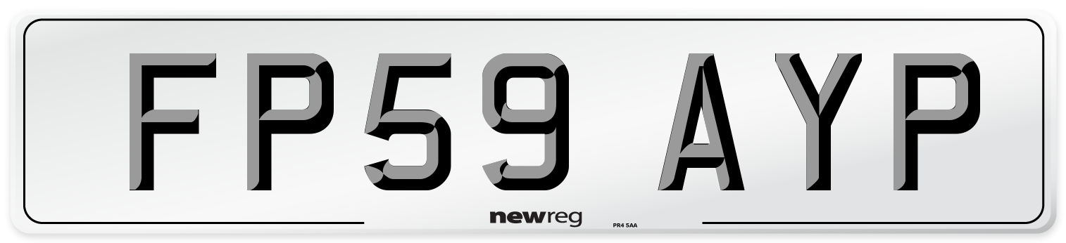 FP59 AYP Number Plate from New Reg